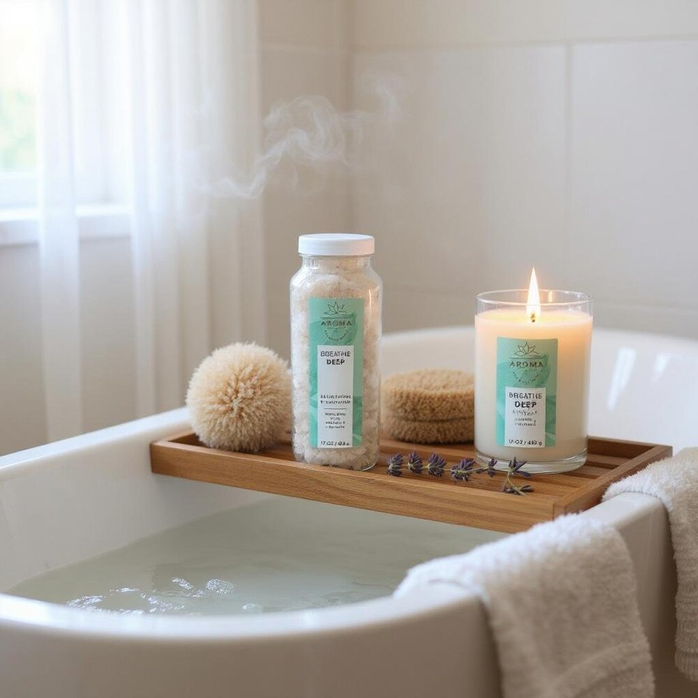 Bath & Body Works BREATH DEEP Eucalyptus & Lavender Bath Soak + Sea Salt 17 Oz - Picture 2 of 5